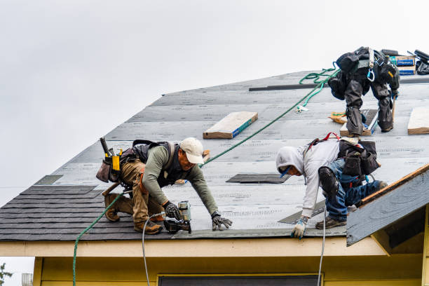 Professional Roof Installation technician working in Jefferson, MA